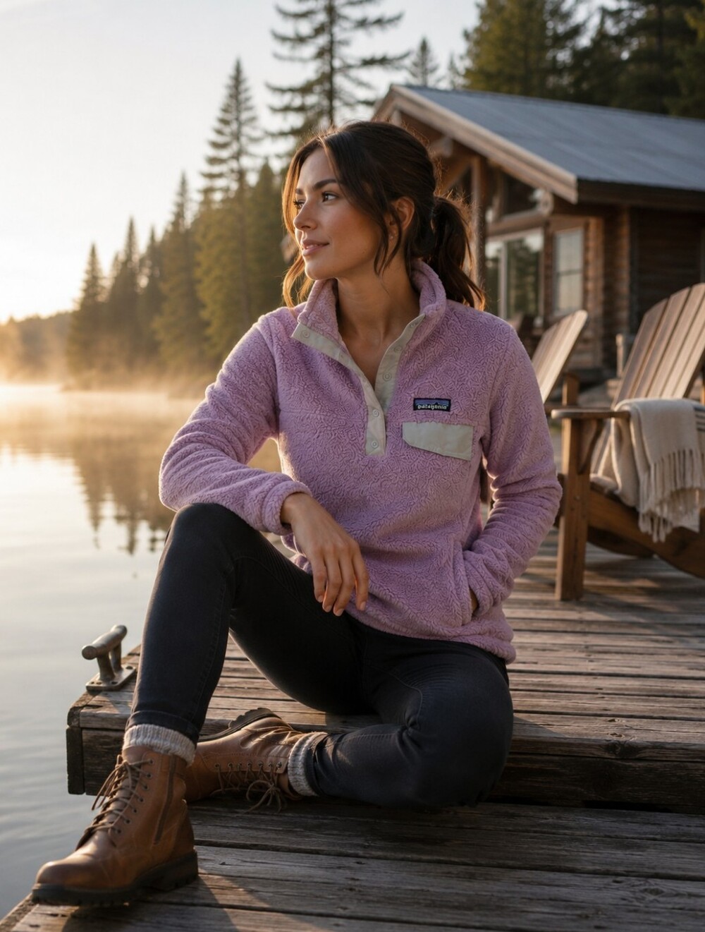 Patagonia Re-Tool Snap-T Fleece Pullover XXS Lavender Polartec